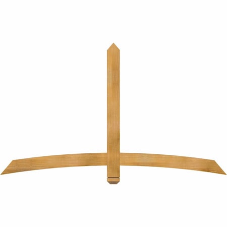 Ekena Millwork Bellingham Rough Sawn Timber Gable Bracket, Western Red Cedar, 72"W x 42"H x 2"D x 4"F, 14/12 Pitch GBW072X42X0204BEL00RWR